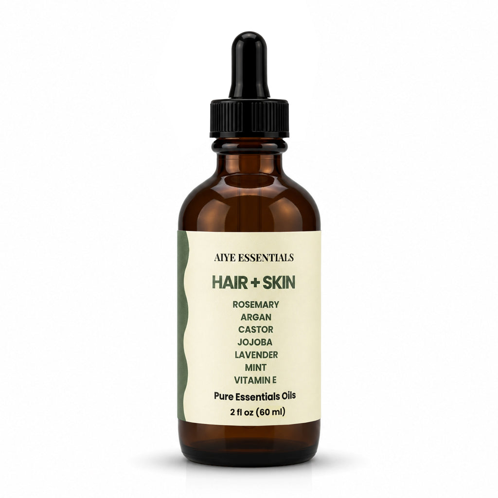 Rosemary Peppermint Lavender Hair, Argan Jojoba Castor Vitamin E Nourish Shine Elixir, 2 OZ