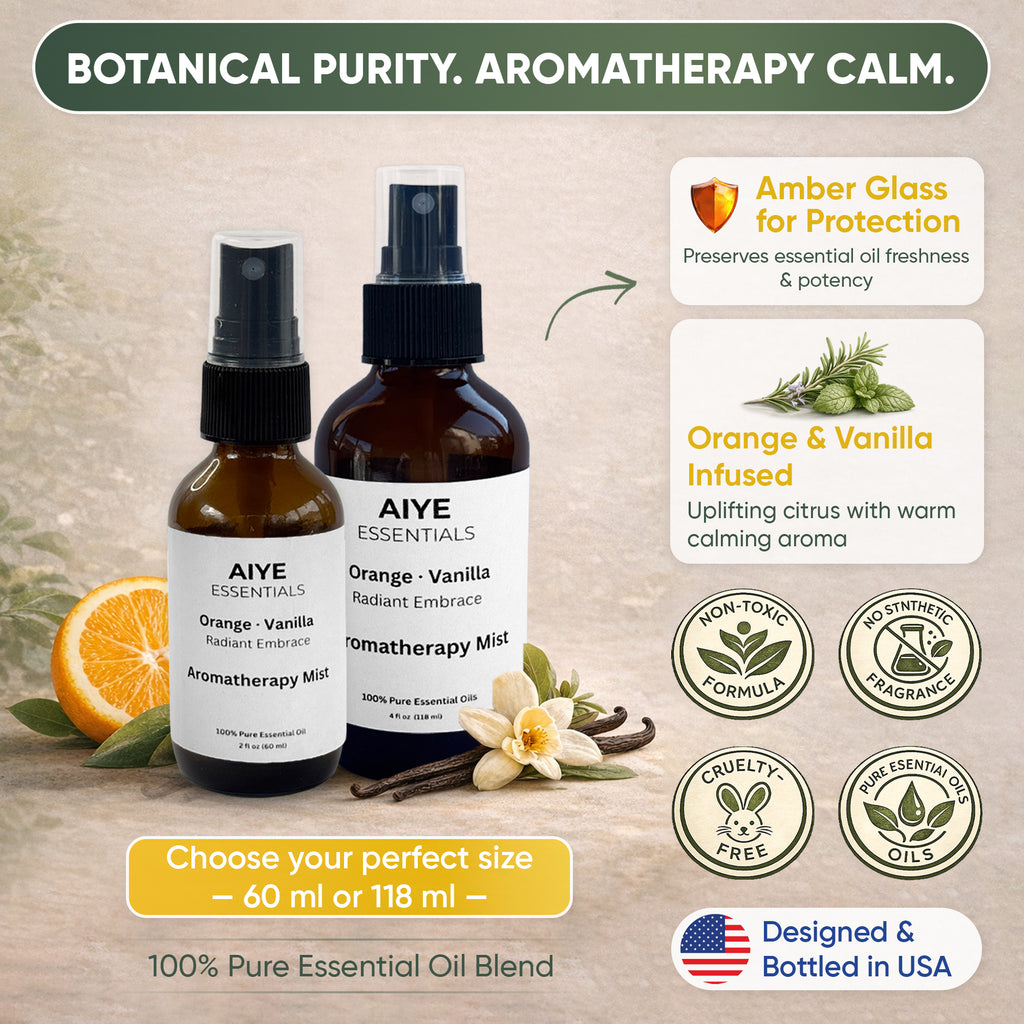 Orange Vanilla Room, Linen & Fabric Spray, Pure Essentials Oils, 04 oz (120 ml)