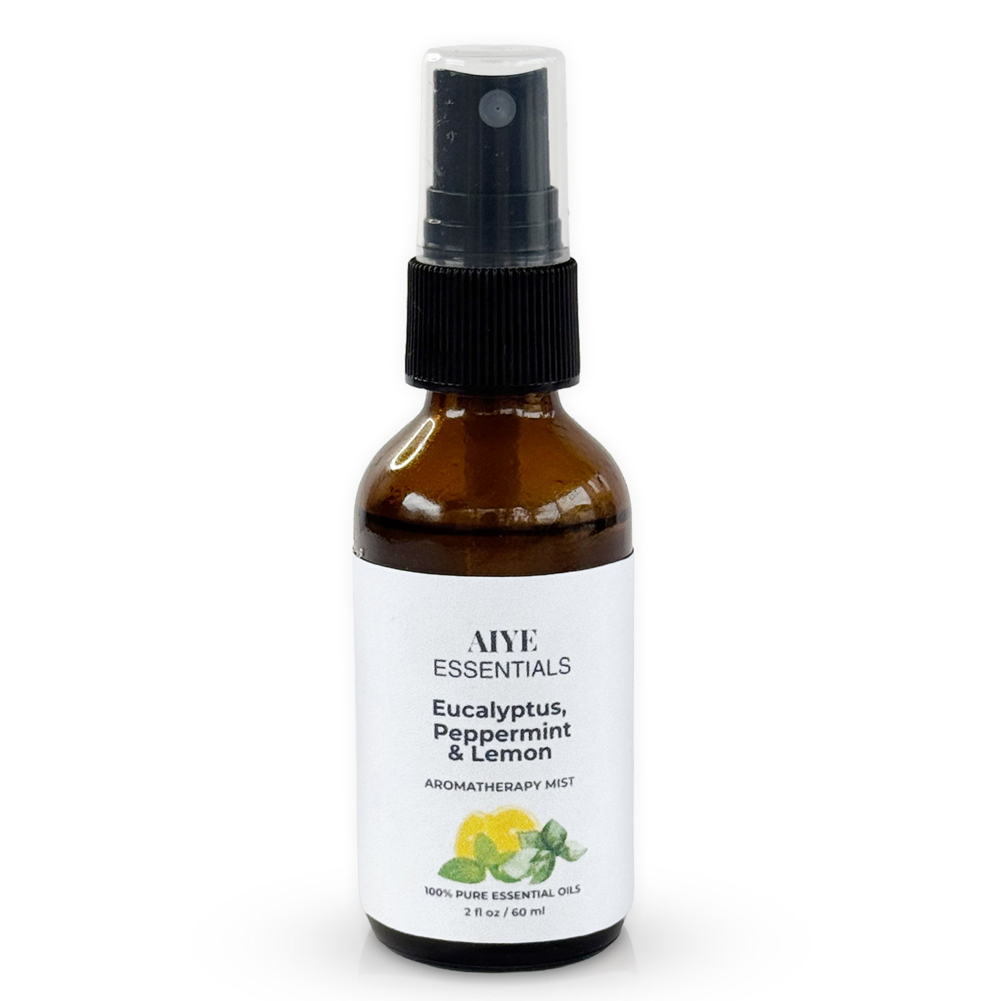 Eucalyptus, Peppermint & Lemon Room, Linen & Fabric Spray Essential Oil Blend 2 Fl oz (60 ml)