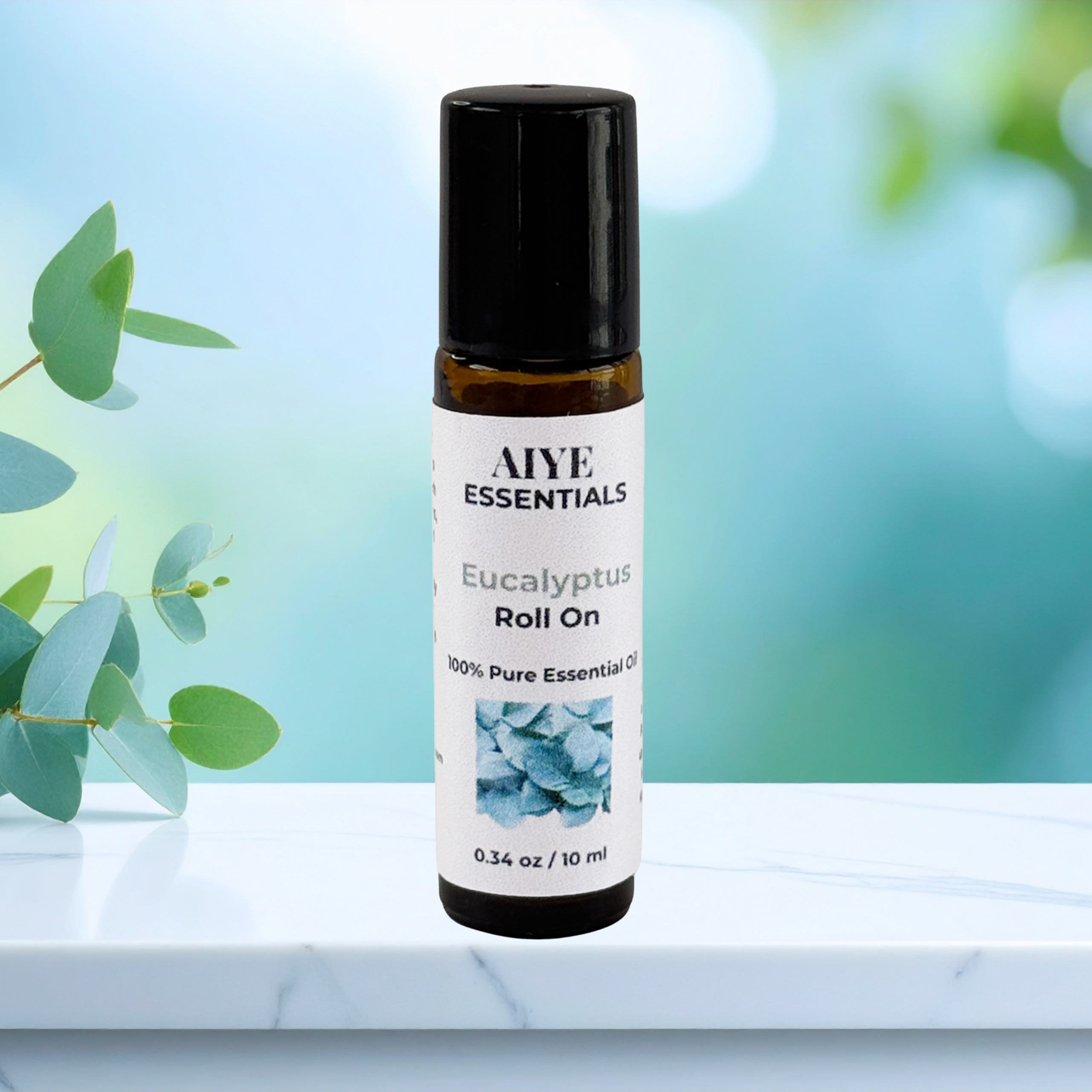 Eucalyptus Essential Oil Roll-On, 0.34 oz (10 ml), Refresh & Clear‑Minded