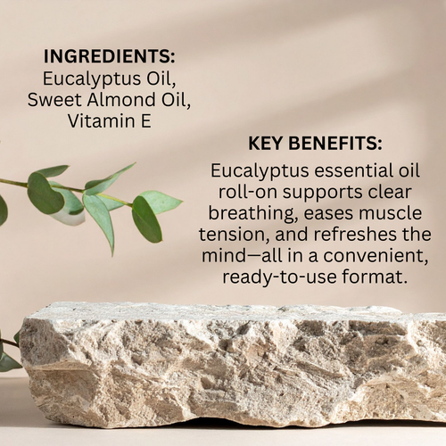 Eucalyptus Essential Oil Roll-On, 0.34 oz (10 ml), Refresh & Clear‑Minded