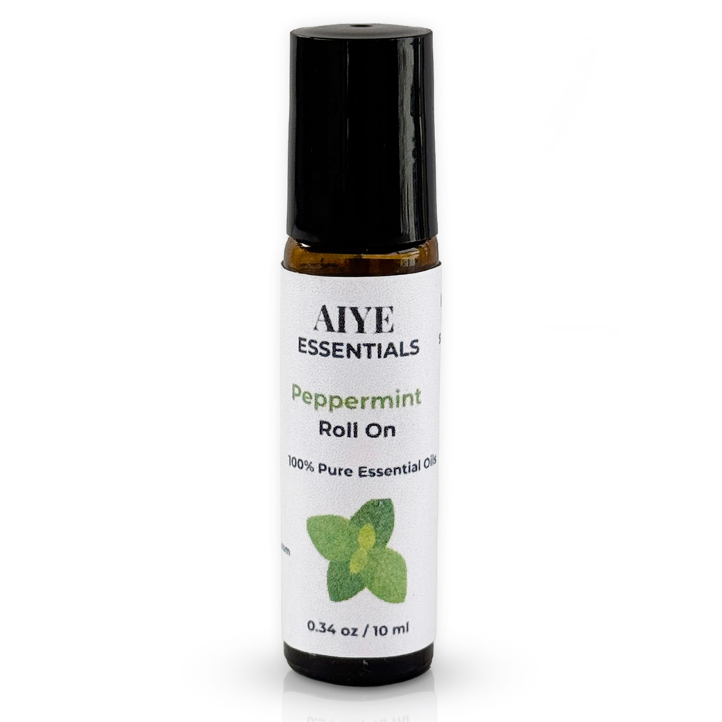 Peppermint Essential Oil Roll-On, Alertness and Mental Clarity, 0.34 oz (10 ml)