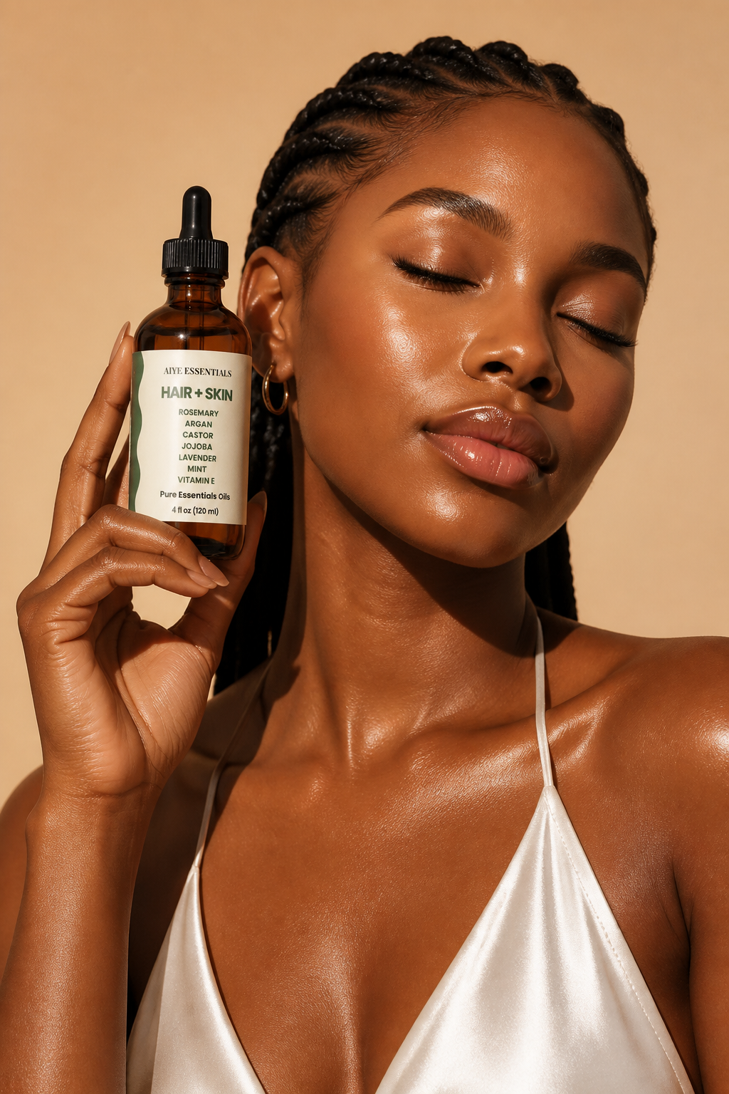 Rosemary Peppermint Lavender Hair, Argan Jojoba Castor Vitamin E Nourish Shine Elixir, 4 oz fl