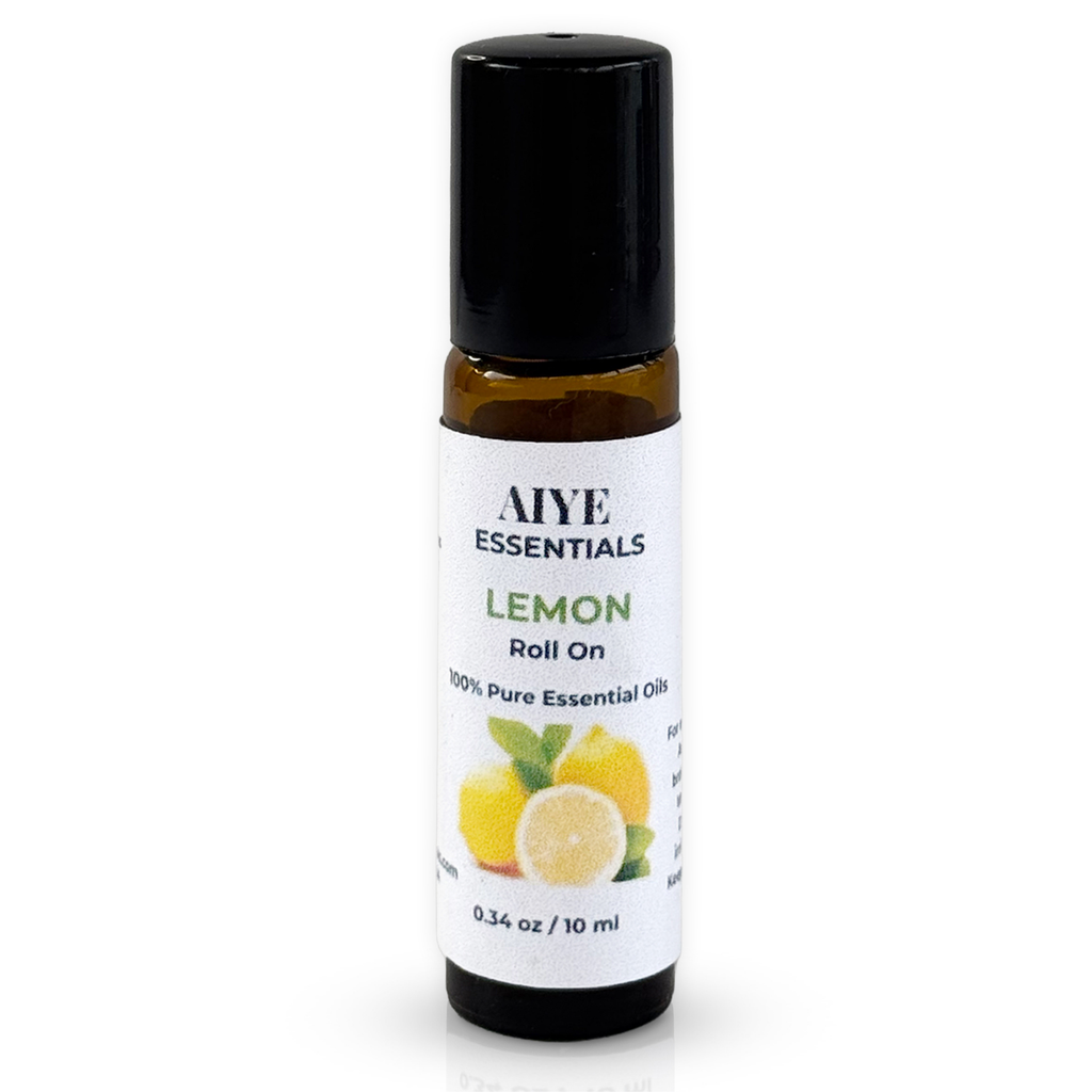Lemon Essential Oil Roll-On, Calm Focus Uplift 0.34 oz (10 ml)