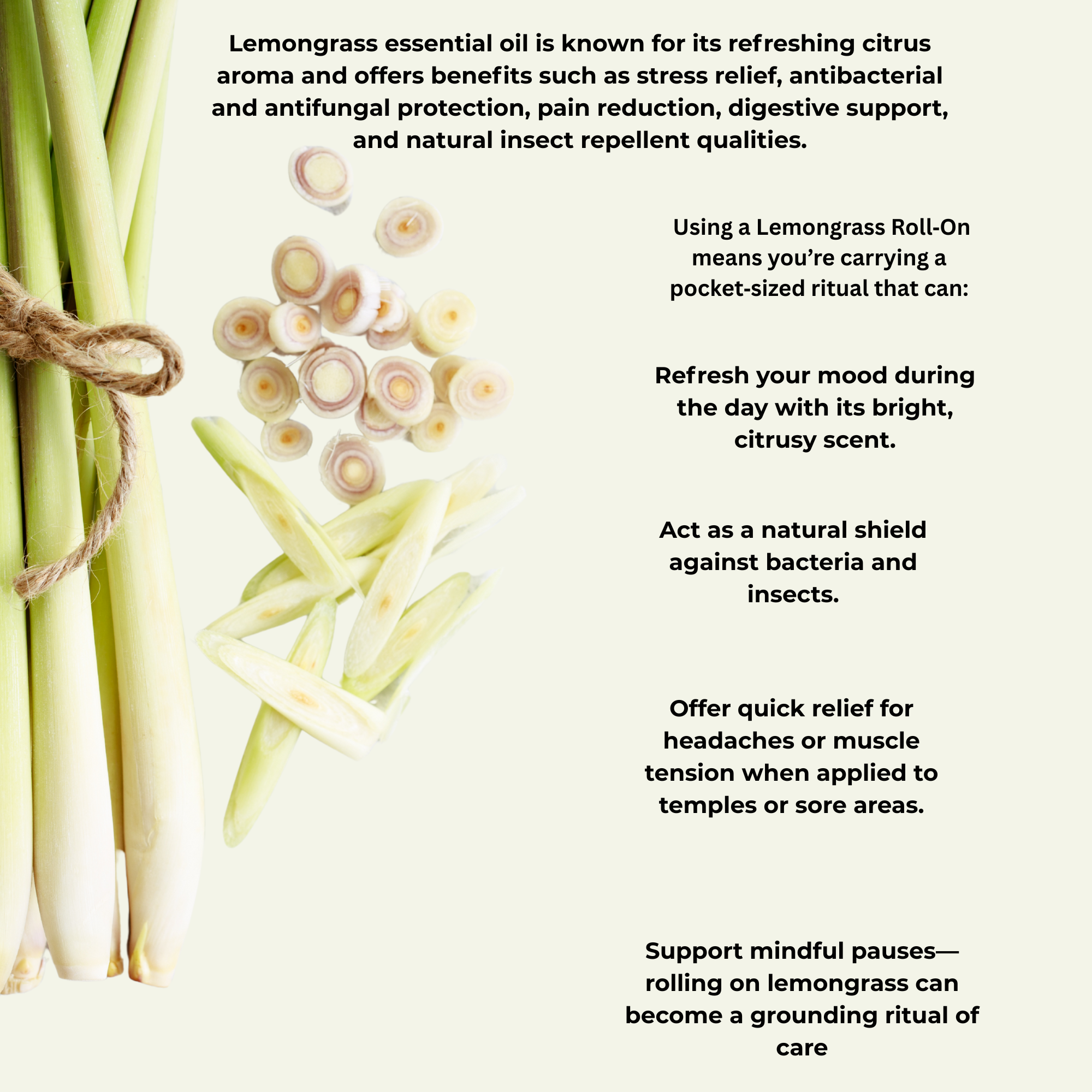 Lemongrass Essential Oil Roll-Ons, Energize Clarity 0.34 oz (10 ml)