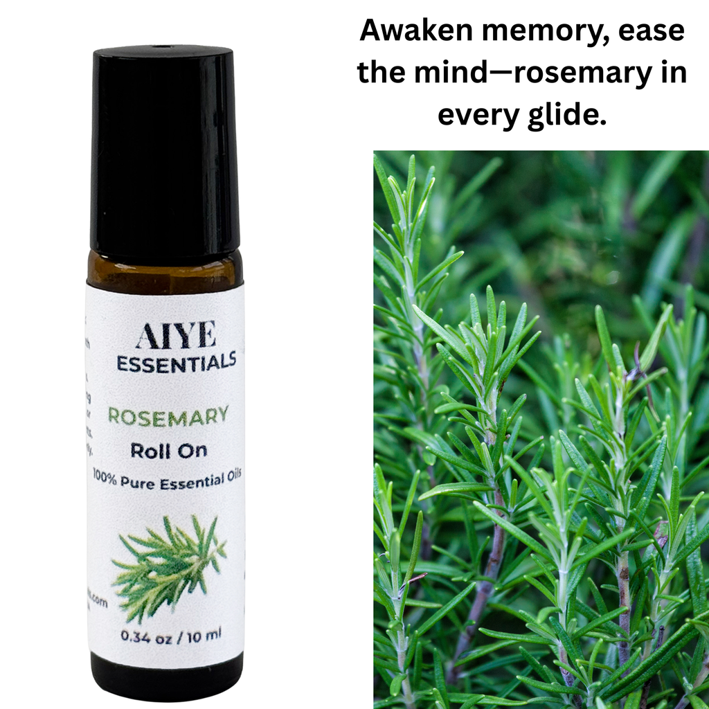 Rosemary Essential Oil Roll-On, 0.34 oz (10 ml), Focus & Mental Clarity